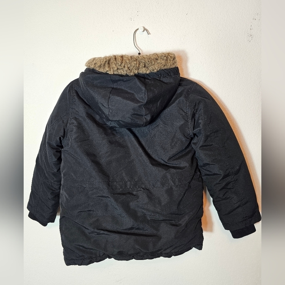 Old Navy Kids Black Winter Sherpa Lined Jacket Size Small 6/7 - Picture 5 of 5
